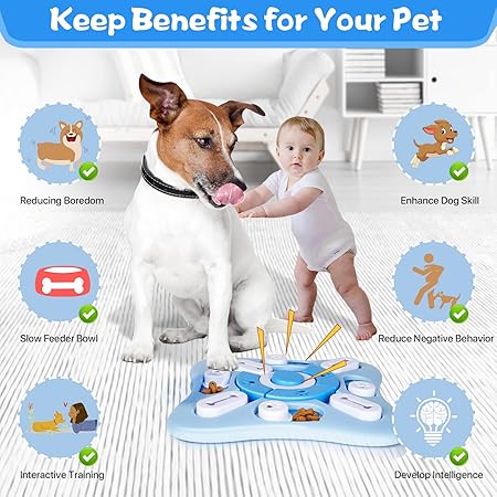 PETZY Interactive Slow Feeder Puzzle Toy for Dogs