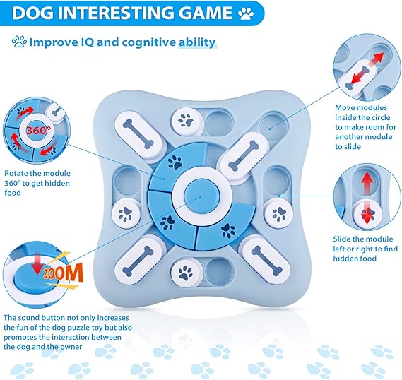 PETZY Interactive Slow Feeder Puzzle Toy for Dogs